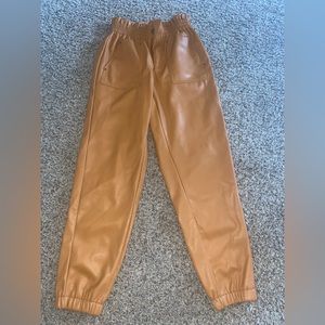 Faux leather pants